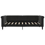 vidaXL Lit de jour avec lit gigogne noir 90x190 cm velours