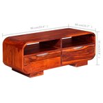 vidaXL Table basse Bois massif 90x40x35 cm