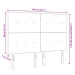 Têtière LED vidaXL Gris foncé 72 cm en Velours