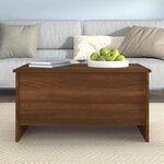 vidaXL Table basse Chêne marron 80x55 5x41 5 cm Bois d'ingénierie
