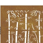 vidaXL Portail de jardin 105x105 cm acier corten design de bambou