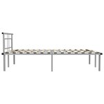 vidaXL Cadre de lit sans matelas gris métal 160x200 cm