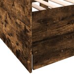 vidaXL Lit de jour et tiroirs chêne fumé 100x200 cm bois d'ingénierie