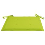 vidaXL Mobilier à dîner d'extérieur pliable avec coussin 3 Pièces Teck