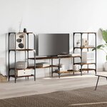 vidaXL Meuble TV chêne fumé 206 5x28 5x95 cm bois d'ingénierie