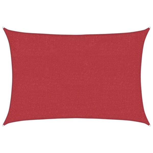 vidaXL Voile d'ombrage 160 g/m² Rouge 3x4 5 m PEHD