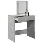 vidaXL Coiffeuse avec miroir gris béton 73x46 5x120 cm