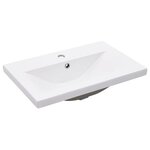 vidaXL Meuble lavabo avec bassin intégré Sonoma gris Bois d'ingénierie
