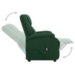 Vidaxl fauteuil releveur inclinable vert foncé tissu