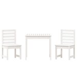 Ensemble de bistro jardin meuble extérieur terrasset de jardin 3 pièces blanc bois de pin massif 02_0013550