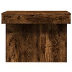 vidaXL Table basse chêne fumé 80x55x40 cm bois d'ingénierie