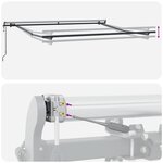 Auvent rétractable automatique vidaXL Gris Clair 350x250 cm