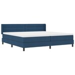 Lit Box Spring vidaXL avec Matelas Bleu 200x200 cm