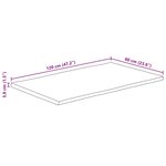 vidaXL Dessus de table 120x60x3 8 cm bord vivant bois massif manguier