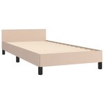 vidaXL Cadre de lit avec tête de lit Cappuccino 80x200 cm Similicuir