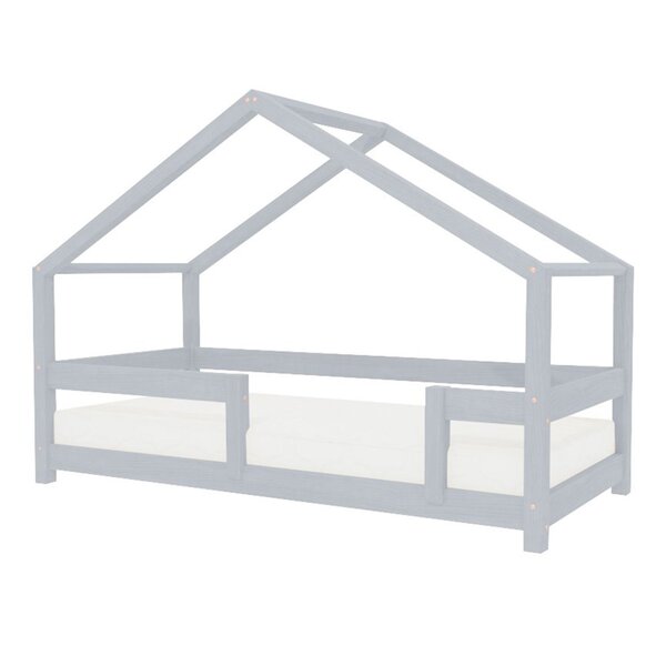 Lit cabane enfant LUCKY 90 x 200 gris clair