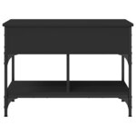 vidaXL Table basse noir 70x50x50 cm bois d'ingénierie et métal