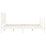 vidaXL Cadre de lit sans matelas blanc 160x200 cm bois massif