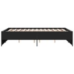 vidaXL Cadre de lit sans matelas noir 140x190 cm