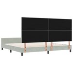 Cadre de lit vidaXL Gris clair 200x200 cm Velours