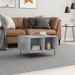 vidaXL Table basse Gris béton 60x50x36 5 cm Bois d'ingénierie