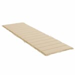 vidaXL Coussin de chaise longue beige 200x60x3 cm tissu oxford