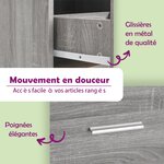 vidaXL Buffet Sonoma gris 80x36x75 cm Bois d'ingénierie