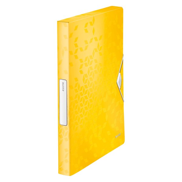 Boîte de classement à élastique polypropylène dos de 3 cm vert wow leitz - lot de 5 - jaune