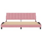 vidaXL Cadre de lit sans matelas rose 200x200 cm velours