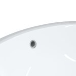 vidaXL Évier de salle de bain blanc 49x40 5x21 cm ovale céramique