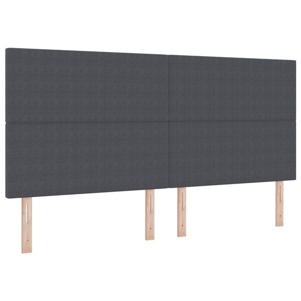 Tête de lit vidaXL Design simple Gris foncé 200 cm en tissu velours côtelé