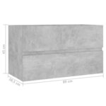 vidaXL Meubles de salle de bain gris béton bois d'ingénierie