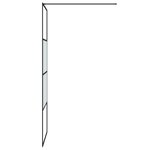 vidaXL Paroi de douche Noir 80x195 cm Verre ESG demi-dépoli