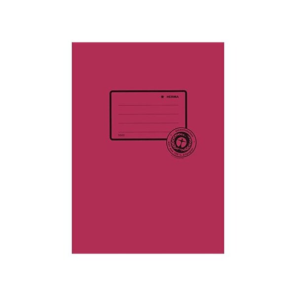 Protège Cahier Papier Recyclé A5 Rouge Foncé HERMA