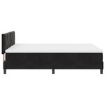 Lit à ressorts vidaXL avec matelas et LED noir 140x190 cm en velours