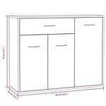 vidaXL Buffet Chêne fumé 88x30x70 cm Bois d'ingénierie