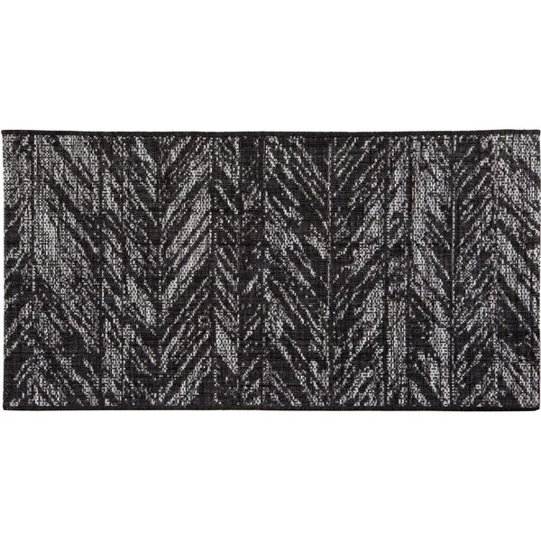 Tapis en polypropylène noir evora 110 x 60 cm
