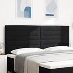 vidaXL Tête de lit Design Lines Noire 200 cm Tissu