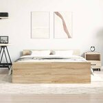 vidaXL Cadre de lit sans matelas chêne sonoma 120x200 cm