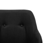 vidaXL Chaise à bascule Noir Tissu