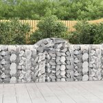 vidaXL Paniers à gabions arqués 50 Pièces 200x50x100/120 cm fer galvanisé