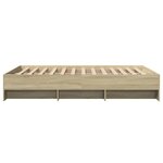vidaXL Cadre de lit sans matelas chêne sonoma 120x200 cm
