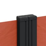 vidaXL Auvent latéral rétractable terre cuite 220x1000 cm