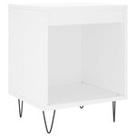 vidaXL Table de chevet Blanc 40x35x50 cm Bois d’ingénierie