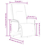vidaXL Fauteuil inclinable avec repose-pieds cappuccino similicuir
