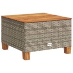 vidaXL Salon de jardin 5 Pièces avec coussins gris résine tressée