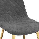 vidaXL Chaises à manger lot de 2 Gris foncé Velours