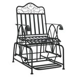 vidaXL Banc coulissant 61 cm Noir Acier