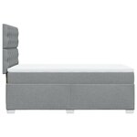 vidaXL Sommier à lattes de lit et matelas Gris clair 90x190 cm Tissu