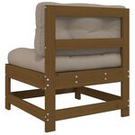 vidaXL Canapés centraux avec coussins 2 Pièces marron miel